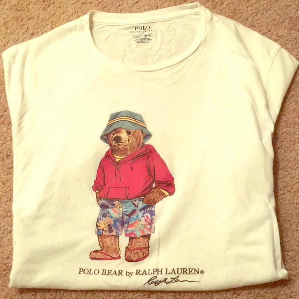 Polo Bear Tee. Ralph Lauren Men’s Size L Tight fit